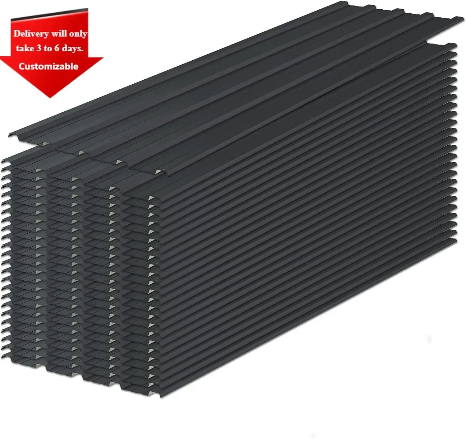 Roof Panels 15 pcs L73.2×W16.77 inch Galvanized Steel, Metal Corrugated Tin Roofing Gazebo Top Cover Heavy Duty