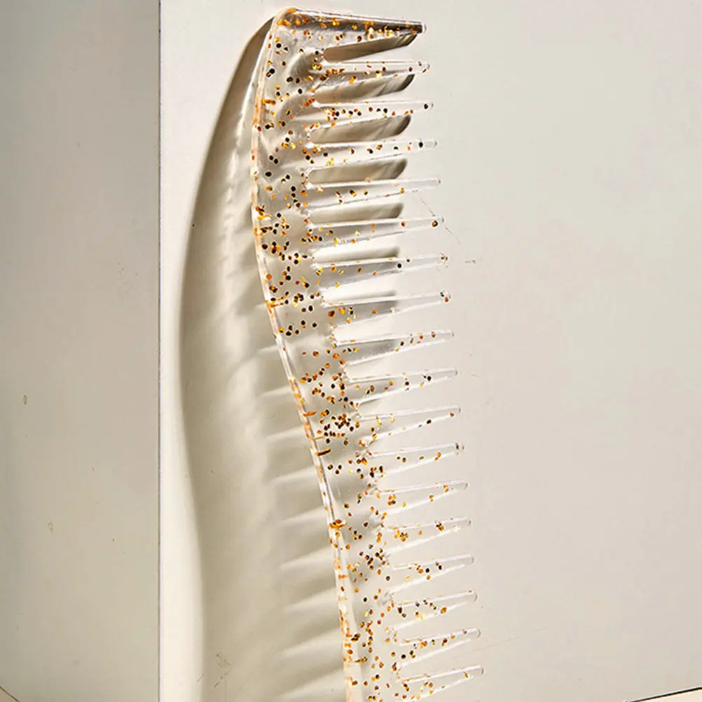 2Pcs Wide Teeth Comb Detangler Antistatic Hair Comb for Curly Thick Wavy Hair Styling Pick Set for Women Wet Dry Use