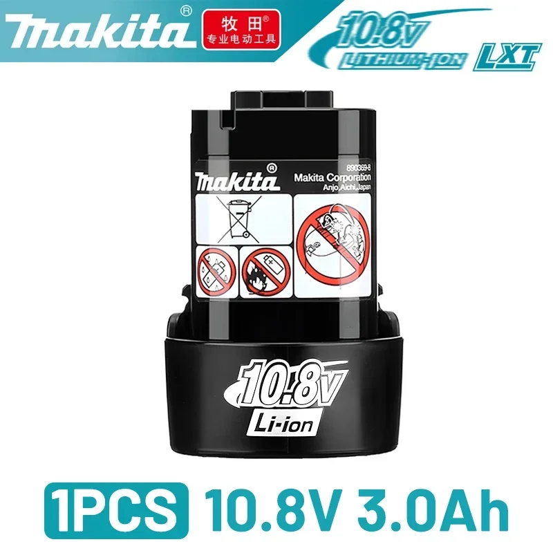 Originele Makita 10.8v batterij 3Ah, Makita oplaadbare vervangende batterij BL1013 BL1020 BL1030, TD090D LCT203W accu voor elektrische gereedschappen