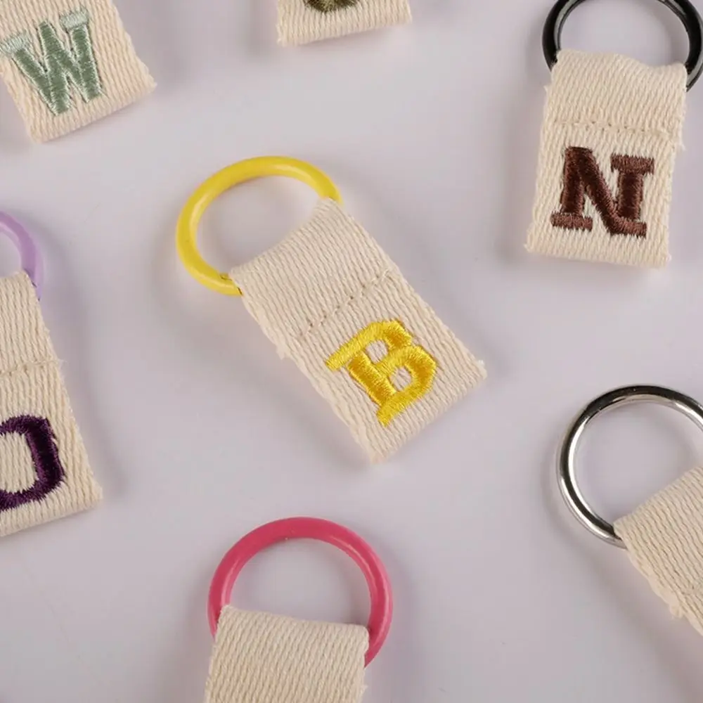 Keys Organizer 26 Letter Key Chain Key Ring Embroidery Alphabet Car Key Buckle Waist Buckle Business Business Key Holder Man