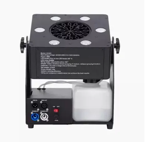 90W DMX Remote Control LED Bubble Machine | RGBW Atmospheric Bubble Maker for Party Stage DJ Event