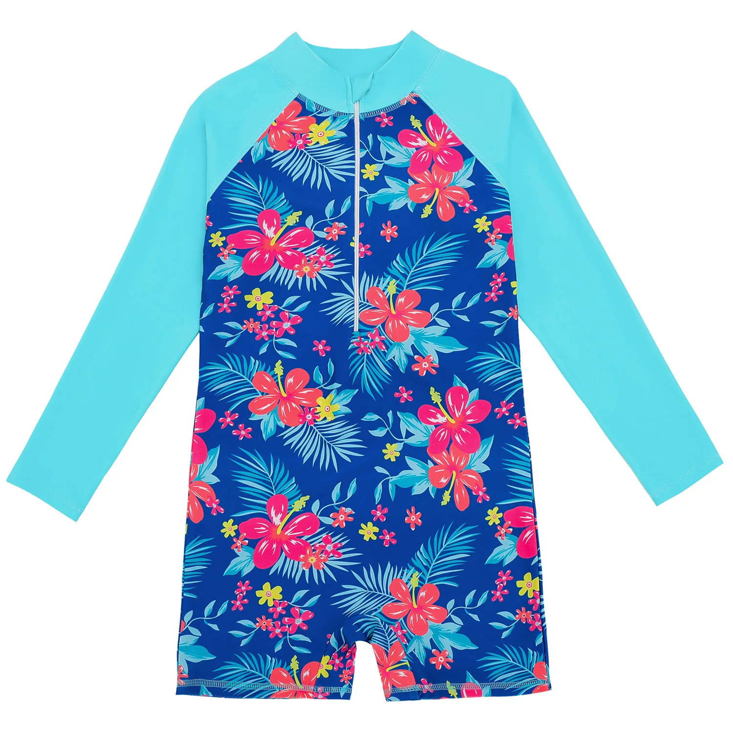 Badeanzug Kinder Sommer Meerjungfrau Mädchen einteilig Langarm Schwimmen Strand tragen Kinder Kinder Sport schnell trocknend Badeanzug – Detail 17