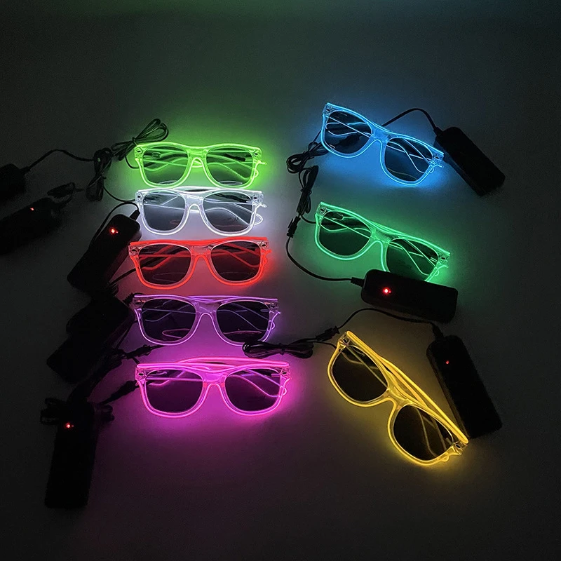 LED Luminous Glasses Cool Nightclub Performance Ball Party Supplies Unique Decoration Music Festival Neon Lights Cheering Props