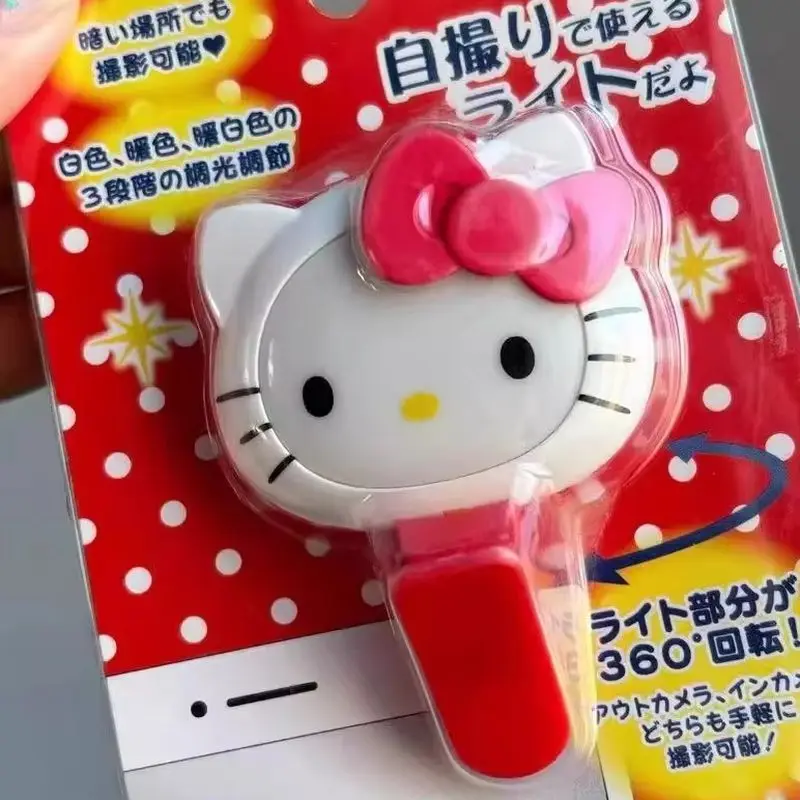 Hot Small And Exquisite Cartoon Cute Hello Kitty Luminous Toy Girls Mini Portable Selfie Supplement Light Atmosphere Lights