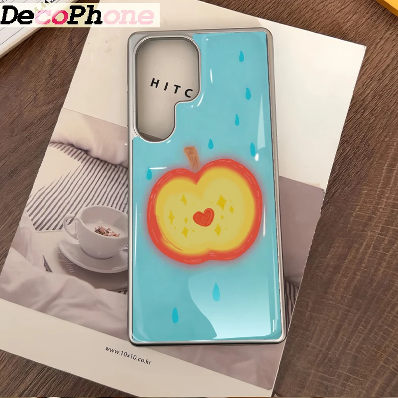 Flammen-Apfel-Epoxy-Handyhülle Sturzsicher FÜR Samsung Galaxy 23/24/25/26 Plus FE ULTRA EDGE
