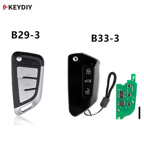 KEYDIY KD B29-3 (Metal Button) Universal Flip Remote Key/B33-3 Universal Remote Key 3 Buttons for Volkswagen for Golf 8 Type
