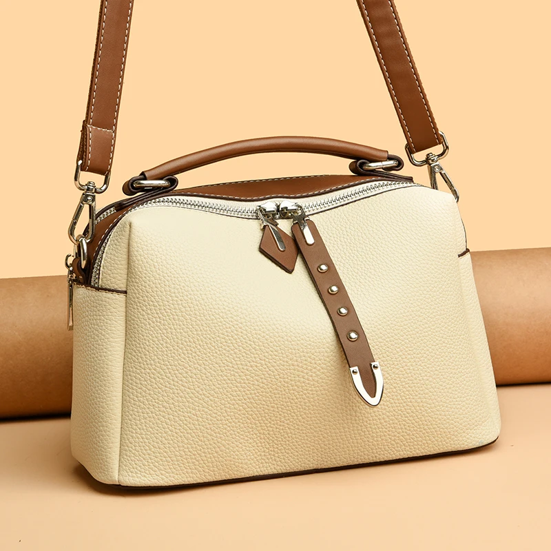 

High Quality Leather Women Tote Bag Luxury Female Shoulder Croosbody Bags Fashion Women's Handbags Designer Ladies Messenger Sac