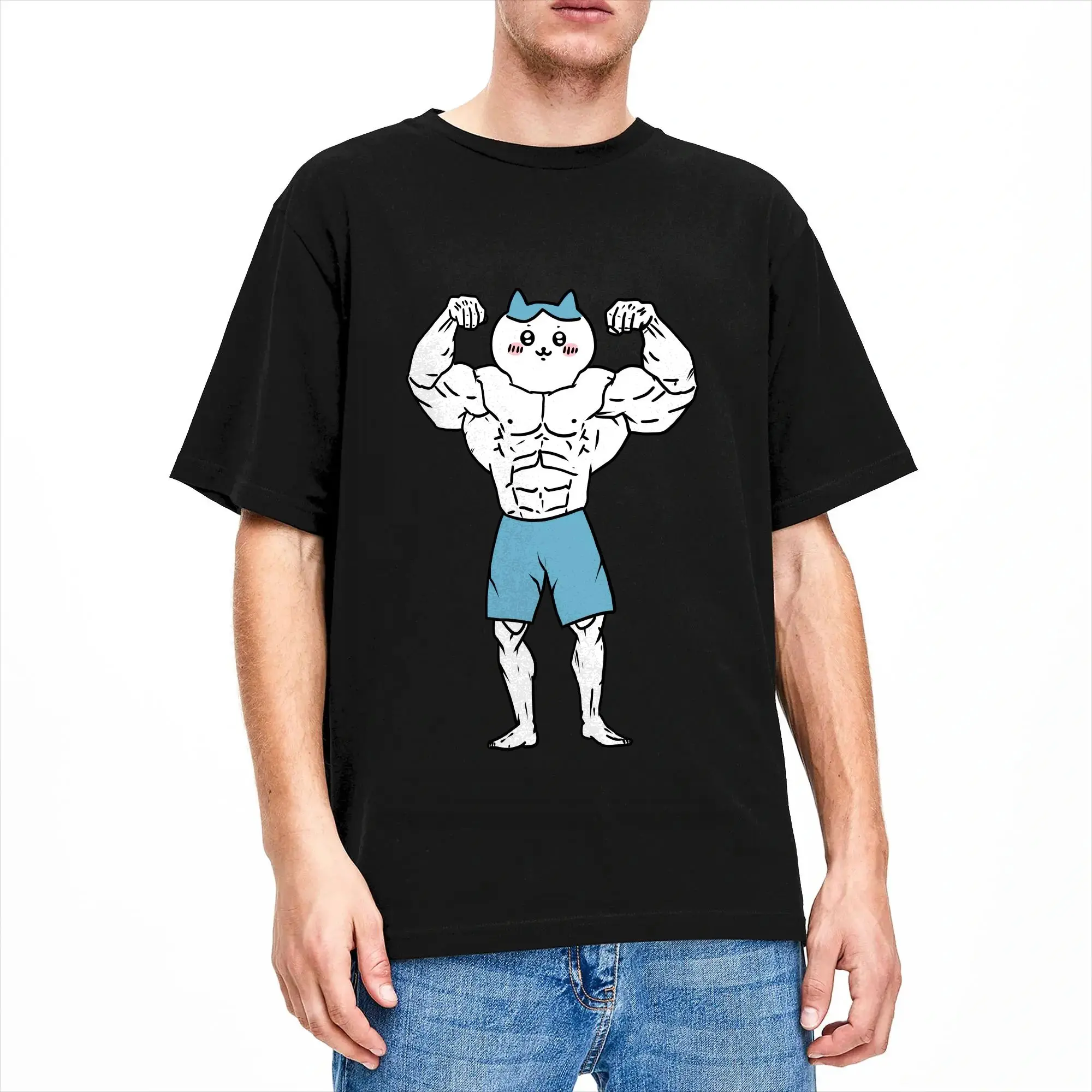 Chiikawas T-Shirt Summer  100 Cotton T-Shirts For Man Casual Tshirt Short Sleeves Streetwear Tops
