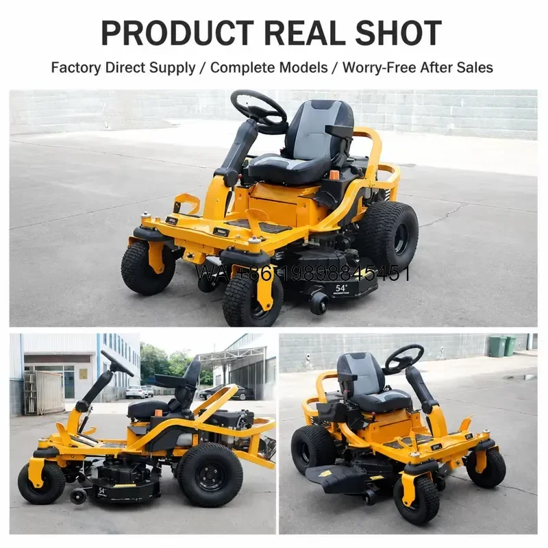 Wmwmnu Zero Turn Riding Lawn Mower 46 Inch 26HP 4 Stroke Gas Mower Adjustable Cutting Height for Course Park Lawn Care