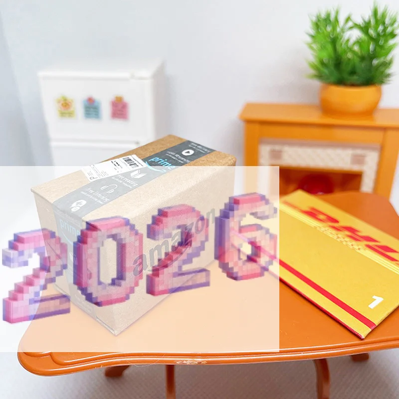 1:12 Dollhouse Miniature Simulation Express Box Mini Carton Furniture Accessories Decor Toy For Christmas Party Candy Gift Box