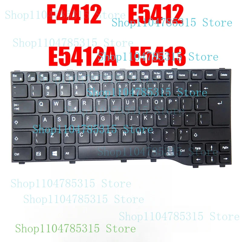 

US English JP JA Japanese Laptop Keyboard For Fujitsu For LifeBook E4412 E5412 E5412A E5413 Black Frame New