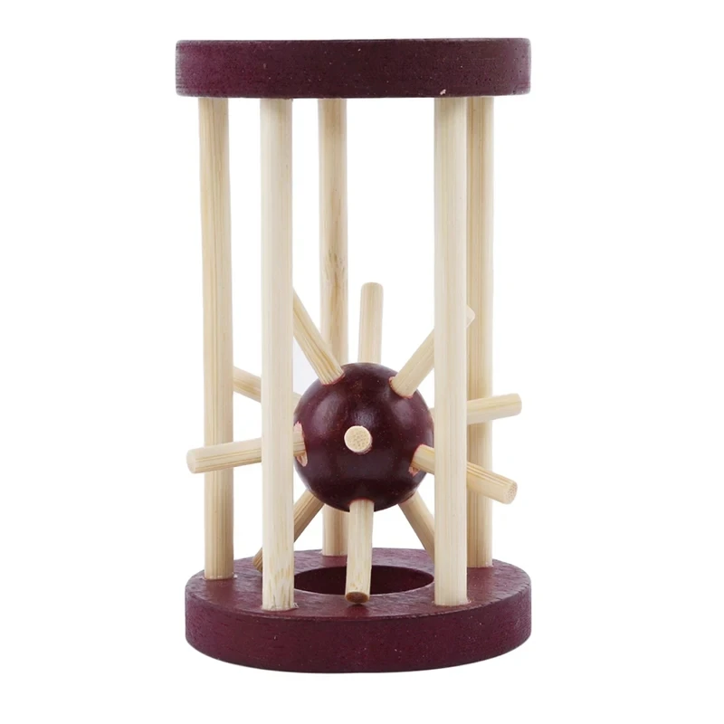 

Decompression And Brainstorming Wooden Intelligence Lock Take Out Spiked Ball Brain Teaser For Kids Puzzle Toy Office Desk Decor