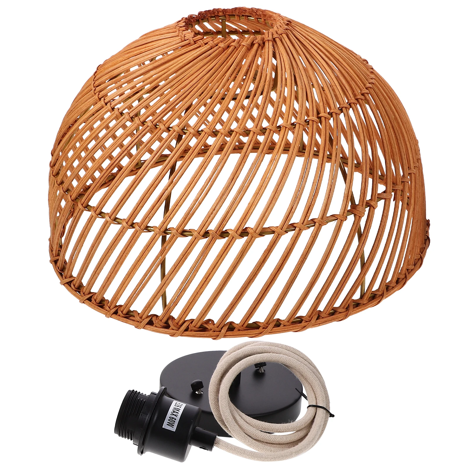 

E26 Rattan Woven Pendant Light 30x30x18cm Coffee Shop Fixture 85 265V Voltage Warm Atmosphere Home Office Hotel Restaurant Cafe