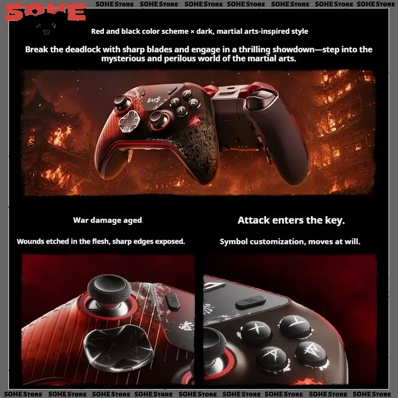 Apex 6 Pro Phantom Blade Zero Wireless Game Controller,Alloy Joystick Gamepad for PC Switch Android iOS Game Accessories