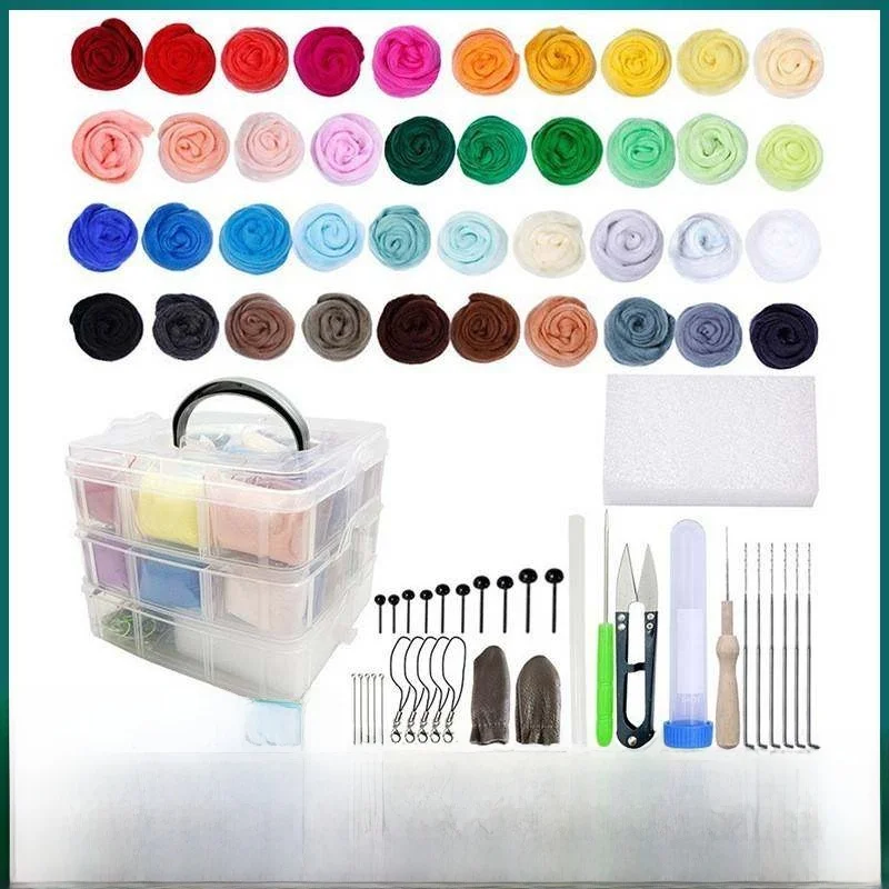 

Wool Strip Felt Set Handmade Craft Materials DIY Tool Kit Cross Stitch Sewing DIY Materials Set from Beijing China