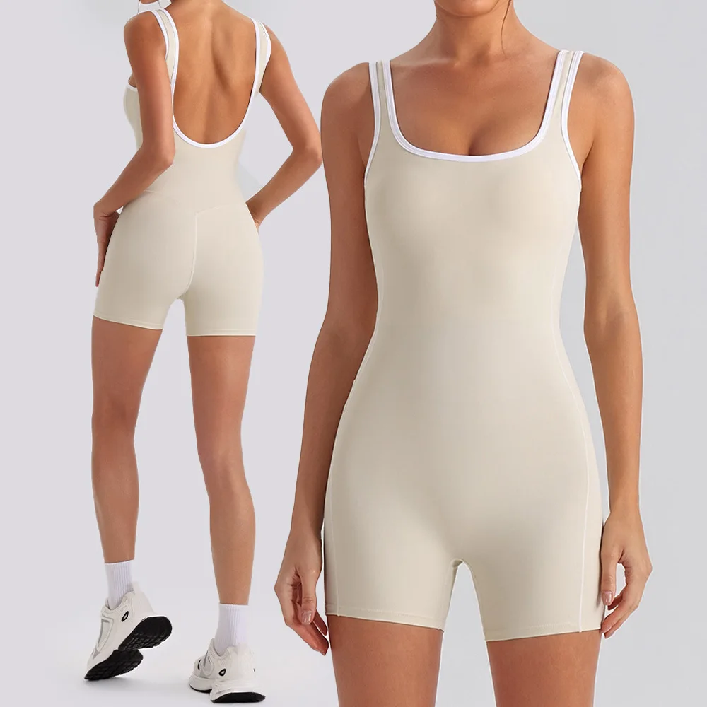 Summer Workout Jumpsuit Sports Overalls Women Rompers Gym Clothing Running Fitness Suits Gym Tracksuit Short Sportswear Yoga Set