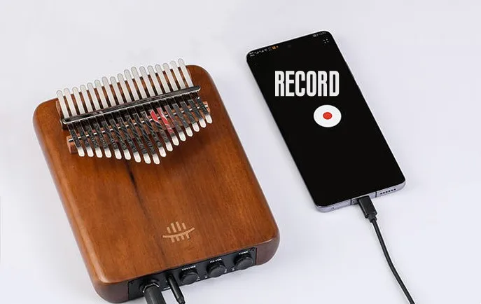 A-17 American Black Walnut Thumb Piano Electric Kalimba Musical Instrument Percussion Wooden Drum Kalimba Key view 5