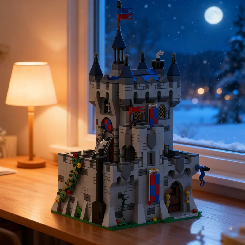1467pcs MOC Castle Impenetrable Dungeon Model Christmas Gift Collectible Shelf Accent And Creative Home Decor