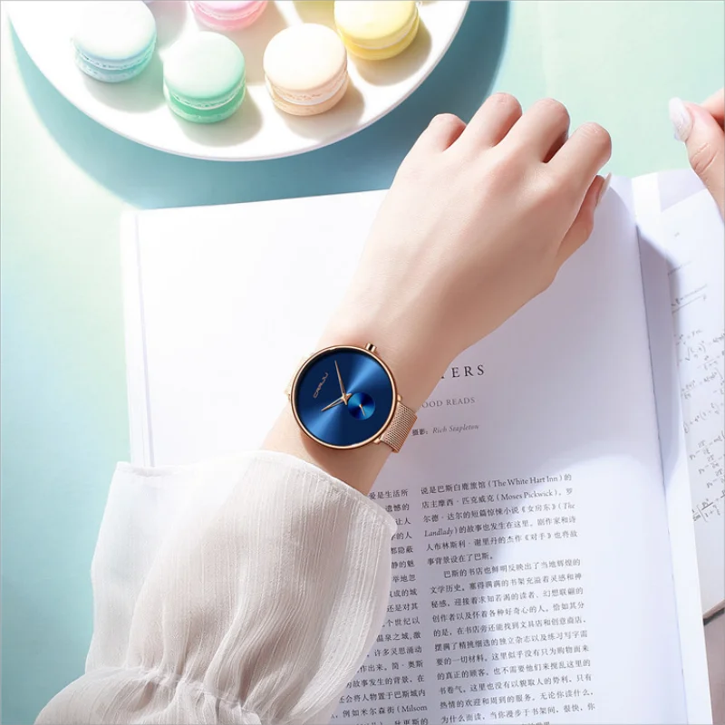 New High-end Women's Stainless Steel Watch Strap With Mesh Strap, Simple And Fashionable Phantom, Beloved By Girlfriends