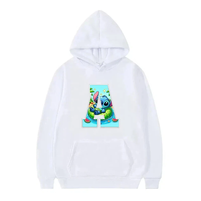 Disney point lettre impression motif femme blanc hiver mode hauts amples vêtements pulls dames pas cher sweats à capuche hommes sweats