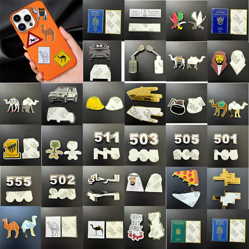 المملكة العربية السعودية الهاتف المحمول 3M ملصق شارة معدنية دبوس دبابيس دبابيس #3