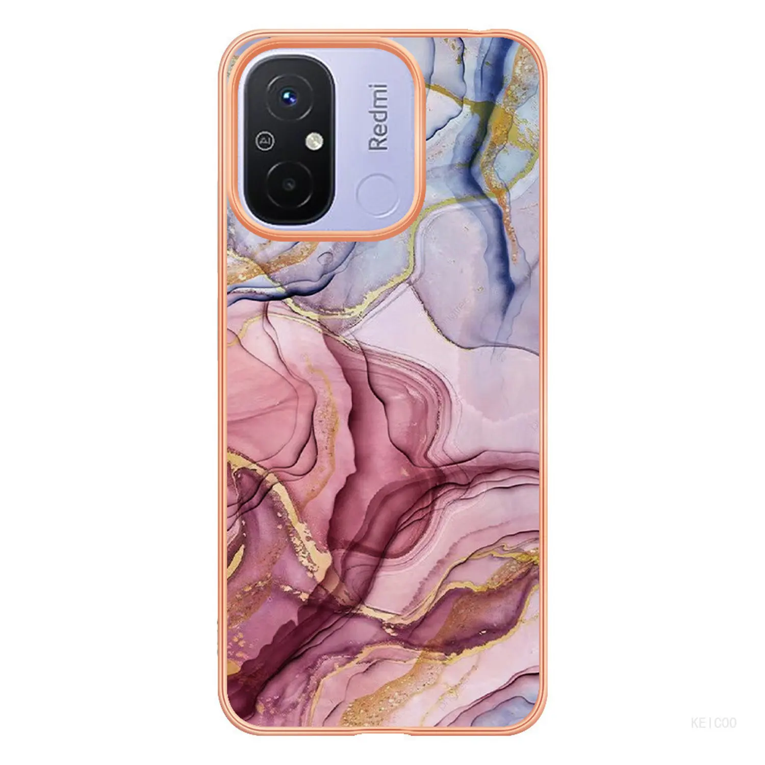 Pretty Shockproof Anti-fall Silicone Cases For Xiaomi Redmi 12 C 11 A Redmi12C 11A 22120RN86G 4G Marble Printed Frame Back Cover