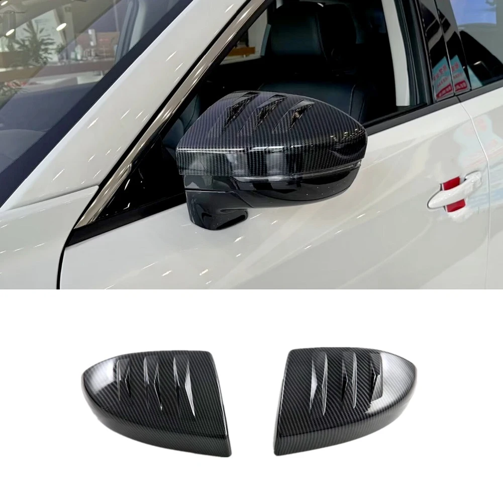 

A95E-For Nissan Pathfinder 2024 ABS Carbon Fiber Car Rearview Mirror Cover Side Mirror Cap Trim Accessories