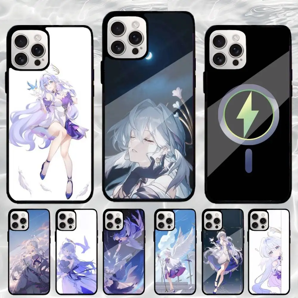 

H-Hot Game Honkai Star Rail Robin Phone Case For iPhone17,16,15,14,13,12,11 Plus,Wireless charging protective case soft cover