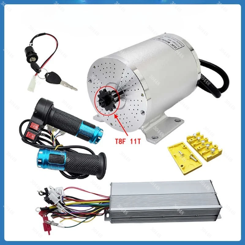 48V 2000W Brushless Motor Kit MY1020 BM1109 High Speed BLDC E-Scooter Go Kart ATV Electric Conversion Engine T8F Sprocket