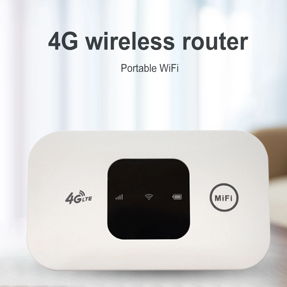 Roteador WiFi portátil de bolso, Hotspot móvel, modem sem fio, banda larga com slot para cartão SIM, ampla cobertura, 4G, 150Mbps, 2100mAh