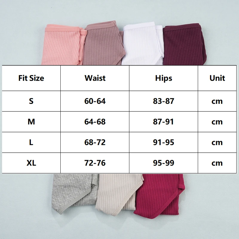 6 قطع من الملابس الداخلية النسائية المضلعة القطنية الصلبة القابلة للتنفس، ملابس داخلية مرنة مثيرة وبسيطة ومريحة، ملابس داخلية أساسية ناعمة للفتيات #6