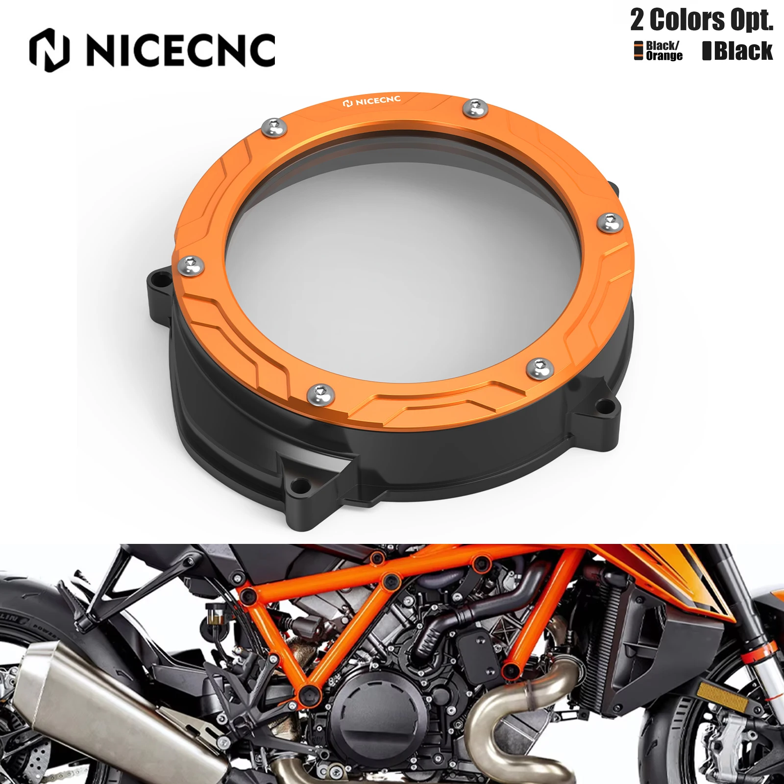 

NICECNC Engine Clutch Cover Protector For KTM 1390 Super Duke 2024-2025 1390 Super Duke R 24-25 1390 Super Duke R EVO LC8 Engine