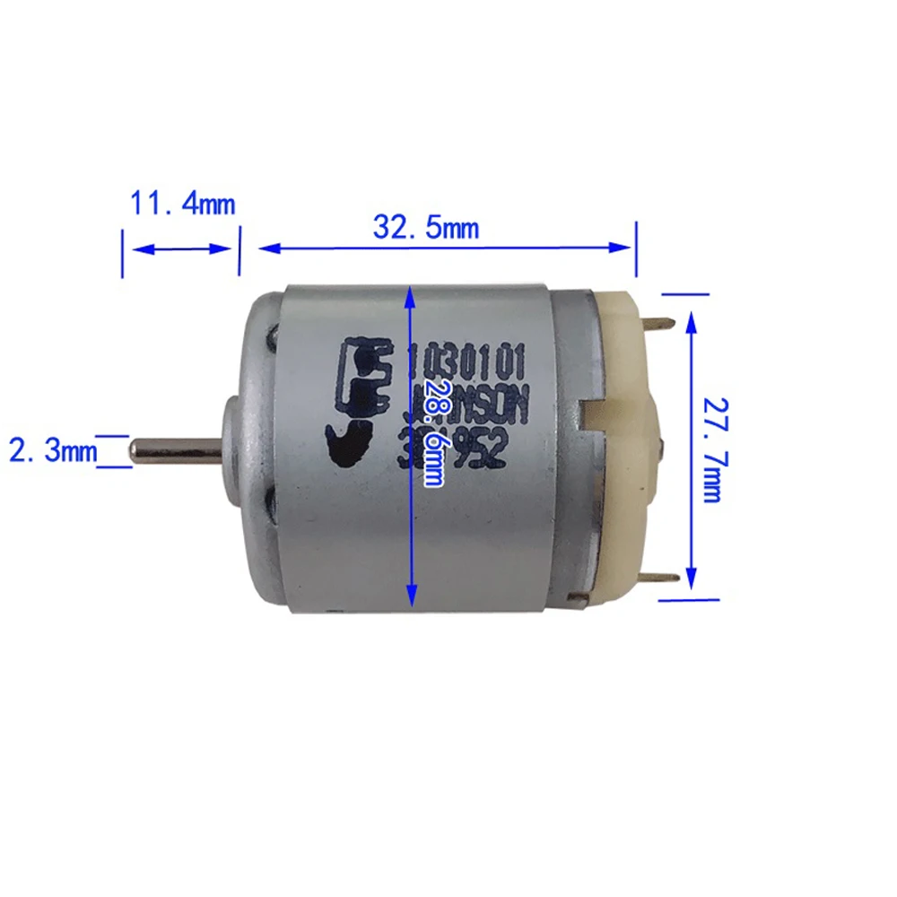 360 High Torque DC Motor DC3V-12V 7500-30700RPM High Speed Strong Magnetic Carbon Brush High Power Mini Motor