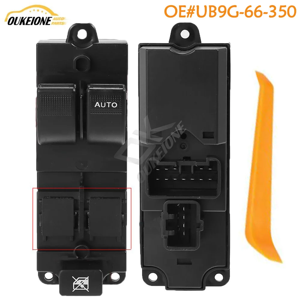 For Mazda BT50 2006-2011 Right Driver Side Electric Master Power 2 Doors Window Control Switch Glass Lifter Button UB9G-66-350