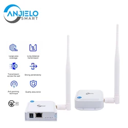 Halow Wireless Network Wifi Bridge Kit Long-Range Transmission Piont to Piont Connection Wifi Signal Amplifier for IP Camera