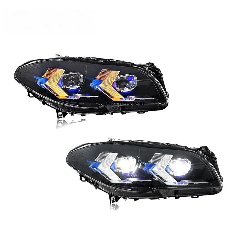 

1 шт. Светодиодные фары для автомобилей, аксессуары для систем освещения, комплект фар для BMW 5 серии F10, светодиодные фары для автомобилей F18