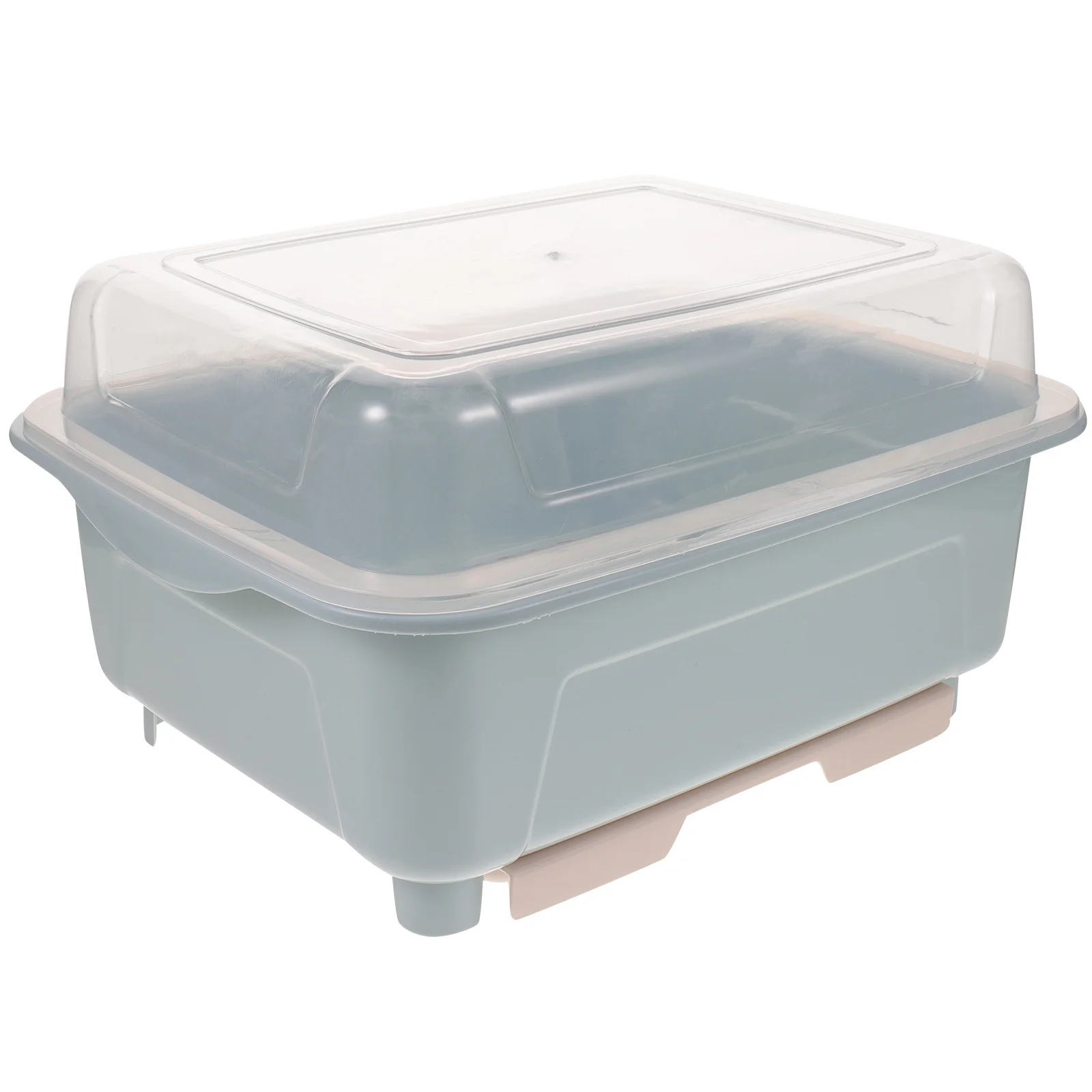 Stendino per piatti Piatto scolapiatti per posate da cucina Coperchio per tazza Vassoio antigoccia Copertura trasparente Superficie liscia Vassoio staccabile dal design elegante