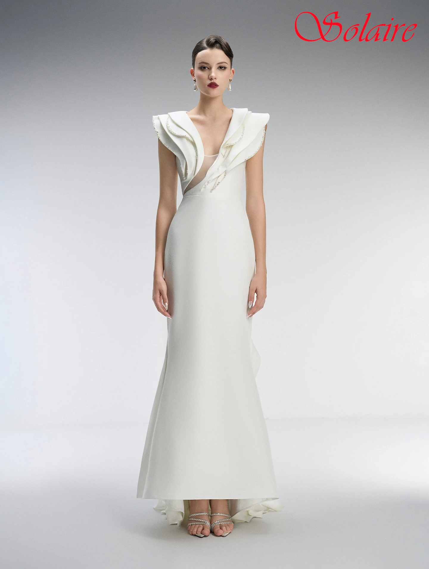 

Элегантное классическое вечернее платье русалки с v-образным вырезом и короткими рукавами по индивидуальному заказу, нежные платья знаменитостей, модное вечернее платье высокого качества