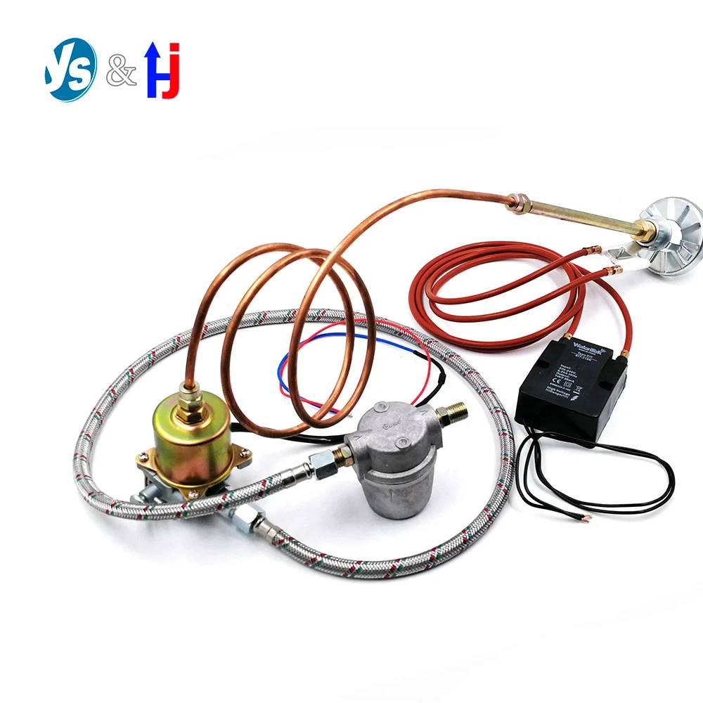 Solid Cone Oil Nozzle Burner System, High Voltage Pulse Pack, Electromagnetic Pump, Ceramic Ignition Needle, 60 Degree