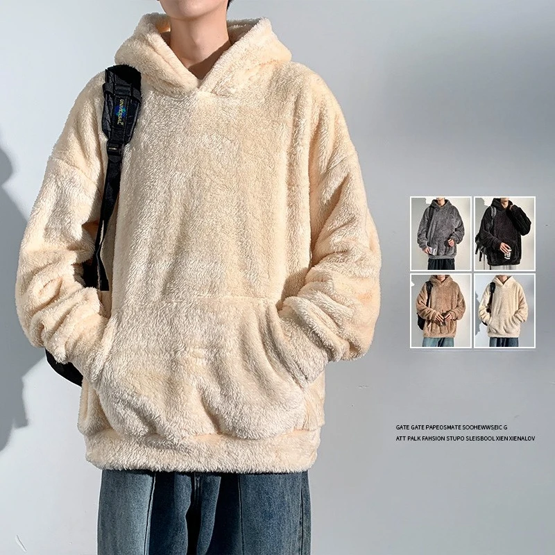 

3.0 Модернизированная двусторонняя толстовка из флиса с плюшевым капюшоном: эффективное сохранение тепла и укладка для пар