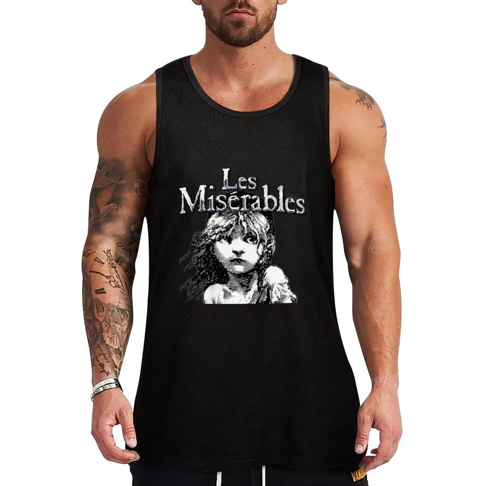 

Les Miserables Logo Tank Top gym top T-shirt man sleeveless