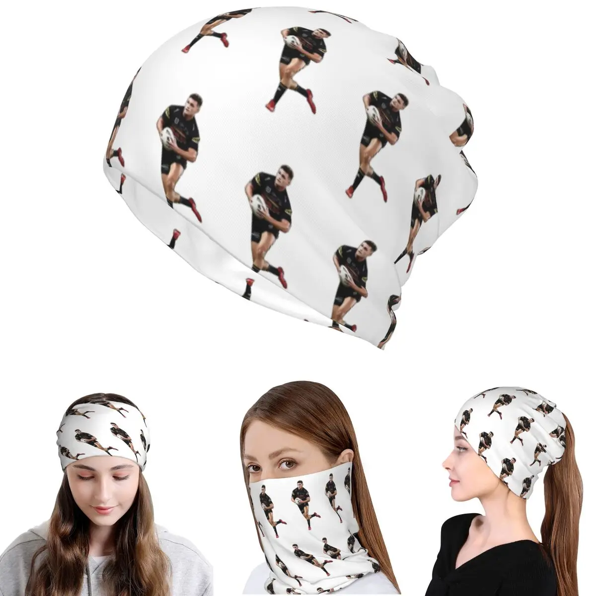 

Nathan Cleary Penrith Panthers Bandana Neck Gaiter Wrap Scarf Warm Face Mask Beanies Hat for Men Women Adult Breathable