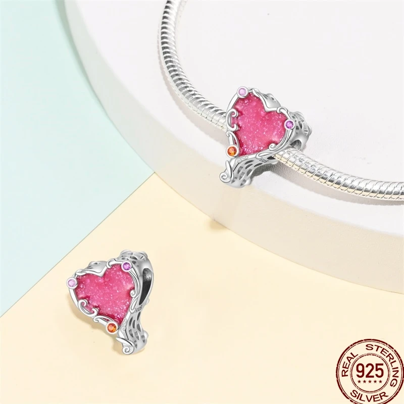 925 Sterling Silver Unicorn Magic Mirror Series Rainbow Cloud Fantasy Colored Charm Beads Suitable Fit Pandora Original Bracelet