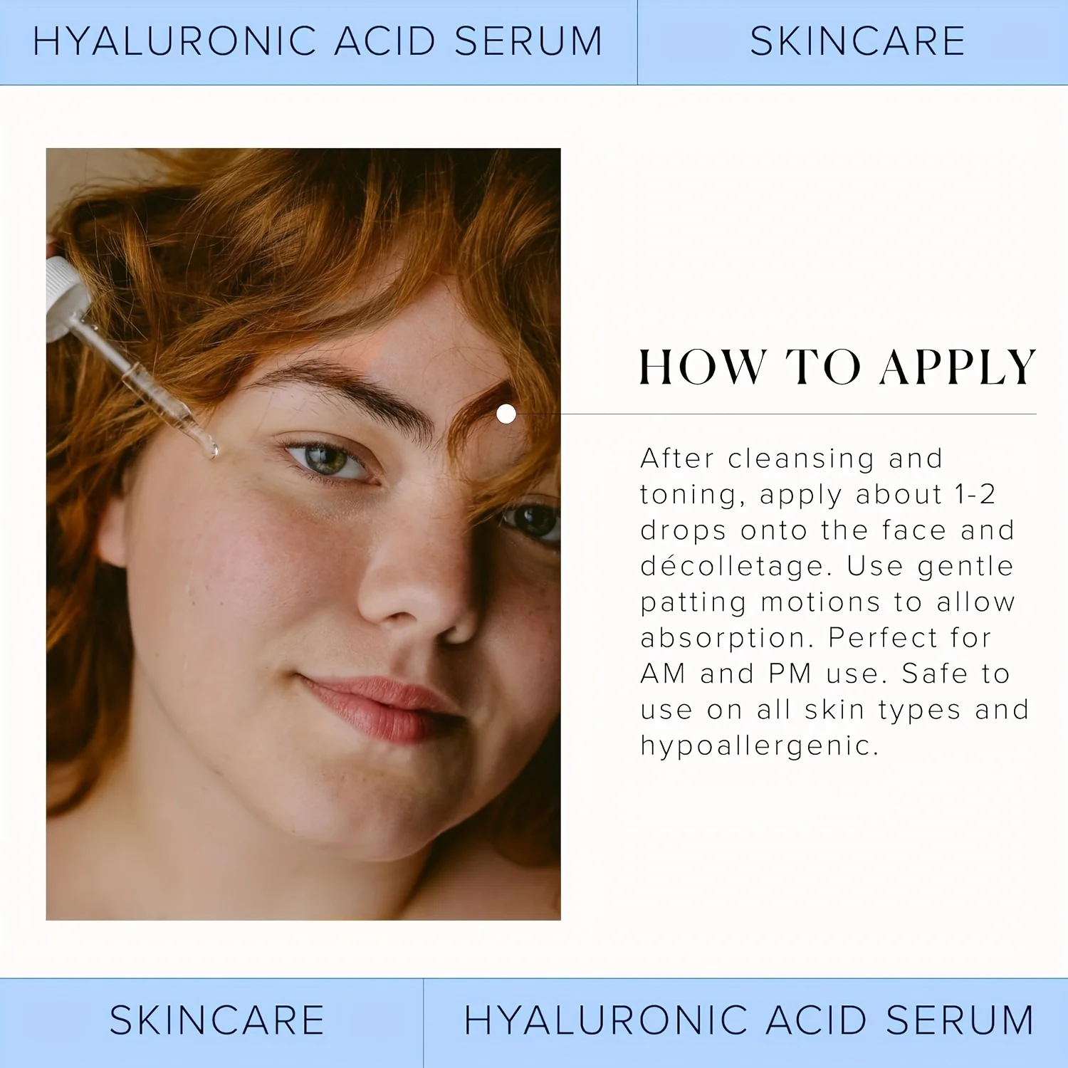 Hyaluronic Acid Serum for Skin Intense Hydration Moisture Non Greasy