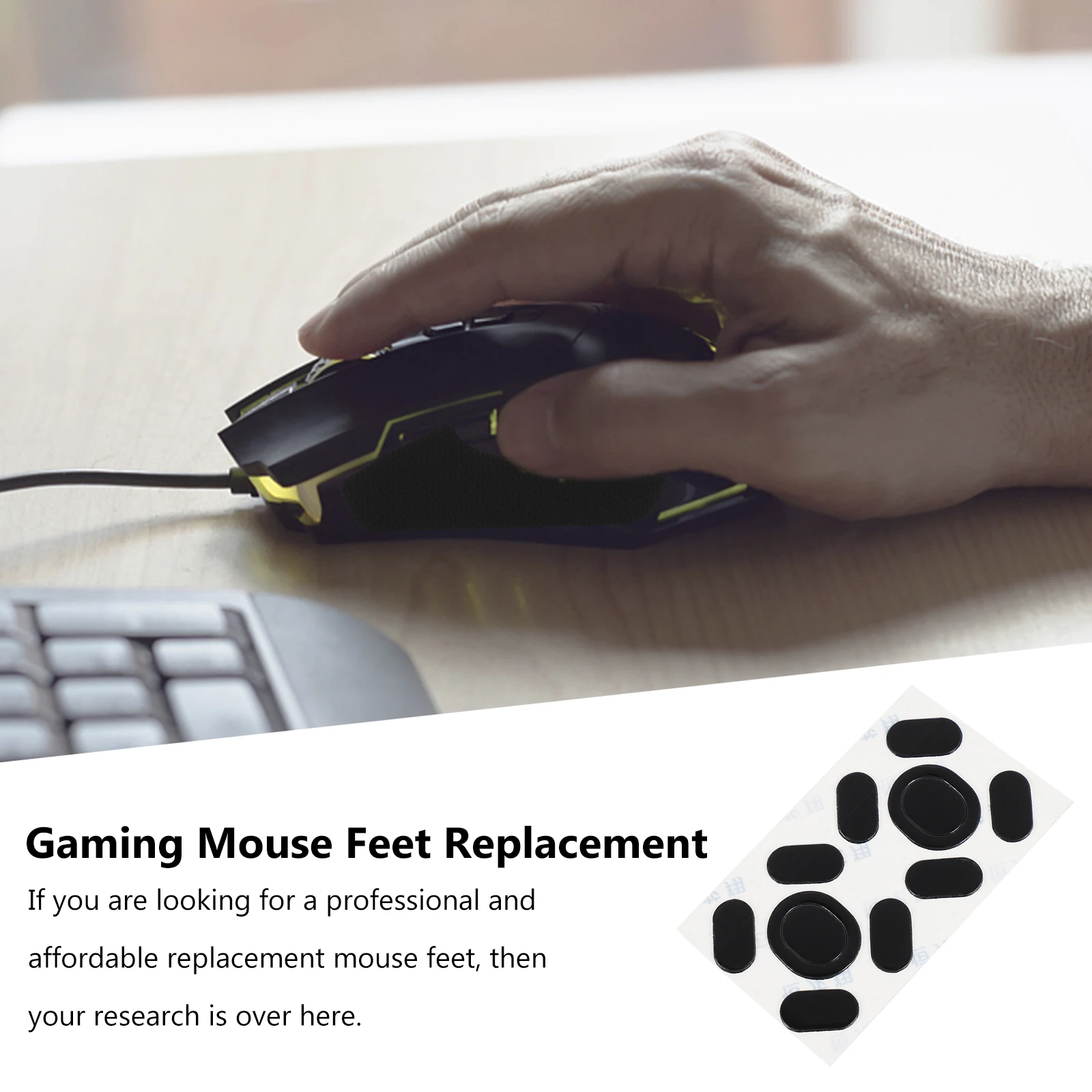 

2 Sets Gaming Mouse Feet Replacement High Softness Wear Resistance Computer Accessory Silicone Pads Mice Feet Skates