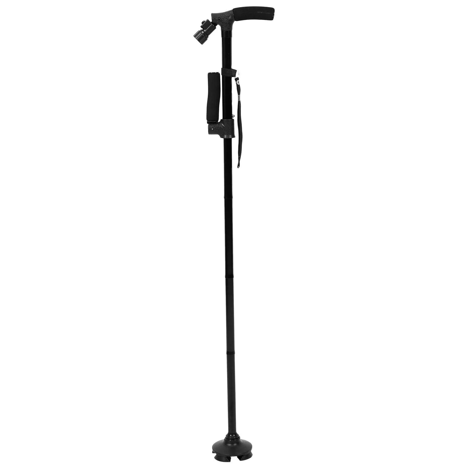 

Folding Walking Stick LED Light Adjustable Non-Slip Hiking Cane Elderly Climbing Wand Outdoor Travel Trekking Pole