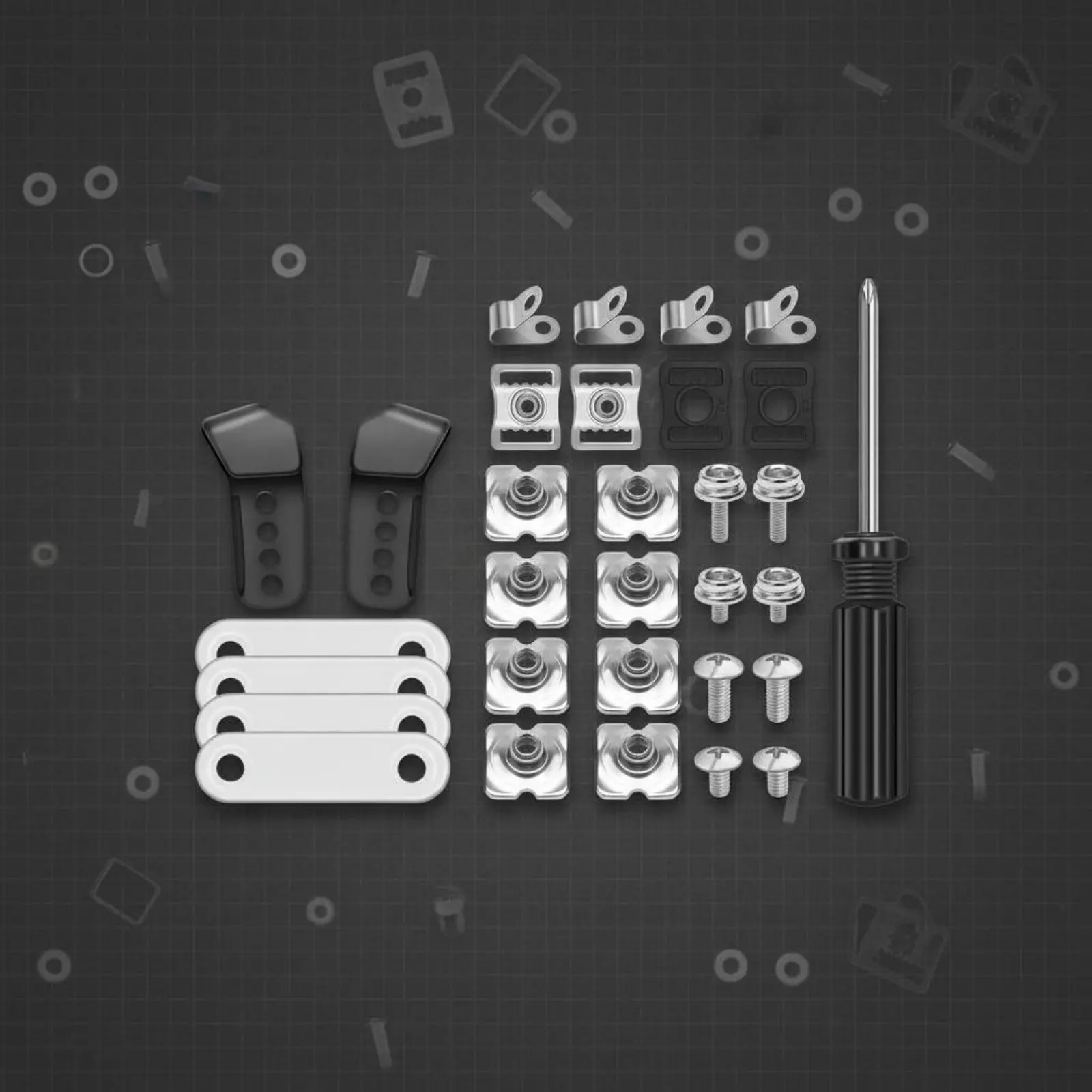 31 Pieces Helmet Screw Kit Rust Resistant Sports Helmet Replacement Parts Easy to Install Stainless Steel