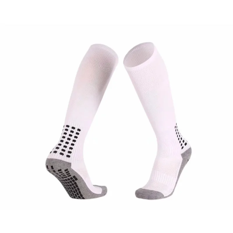 Chaussettes de football longues coordonnantes en coton respirant pour hommes et femmes, chaussettes de course en caoutchouc, chaussettes de cyclisme, haute qualité, été