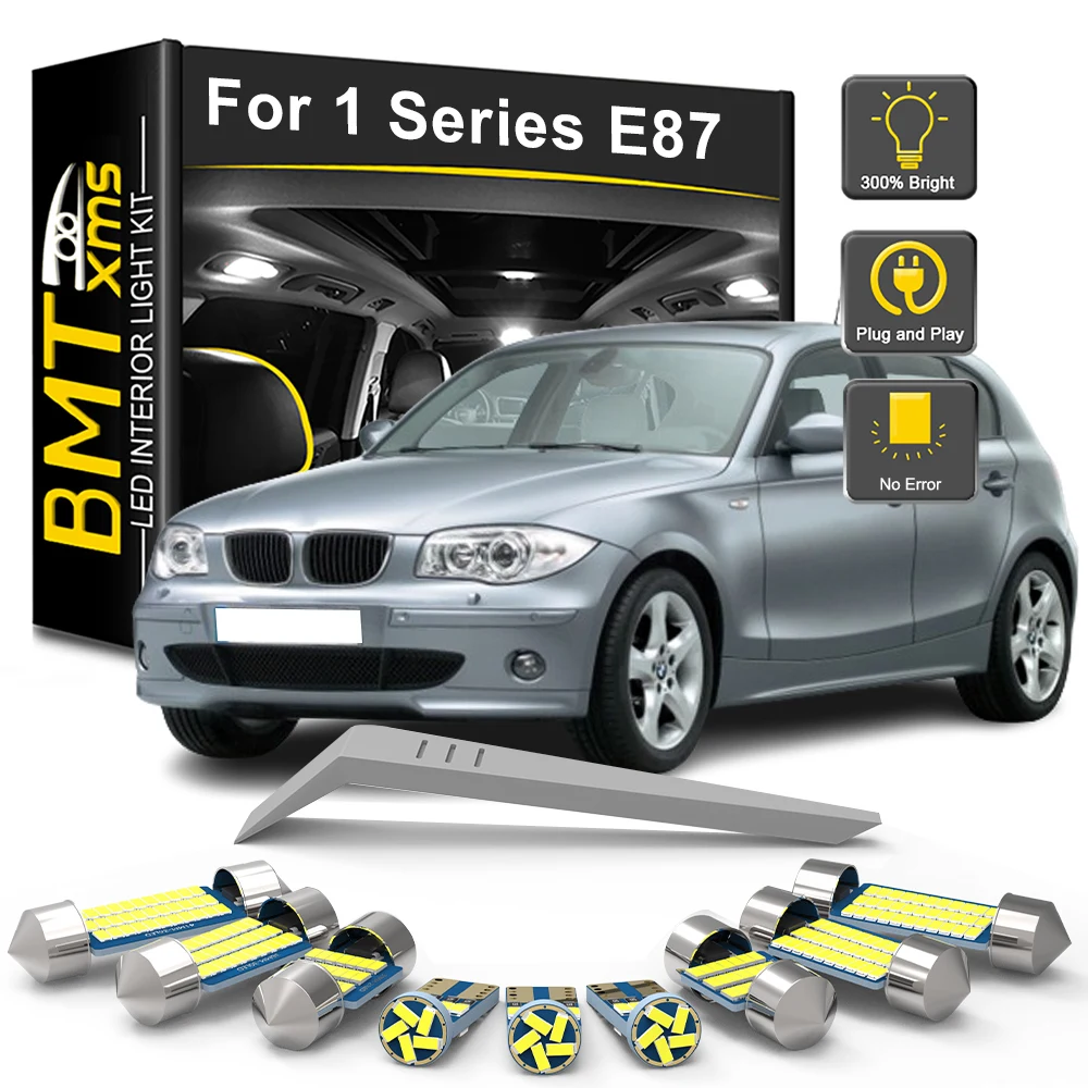 

BMTxms 14Pcs Canbus LED Interior Light Bulb Kit For BMW 1 Series E87 2003-2007 2008 2009 2010 2011 2012 Car Indoor Trunk Lamp