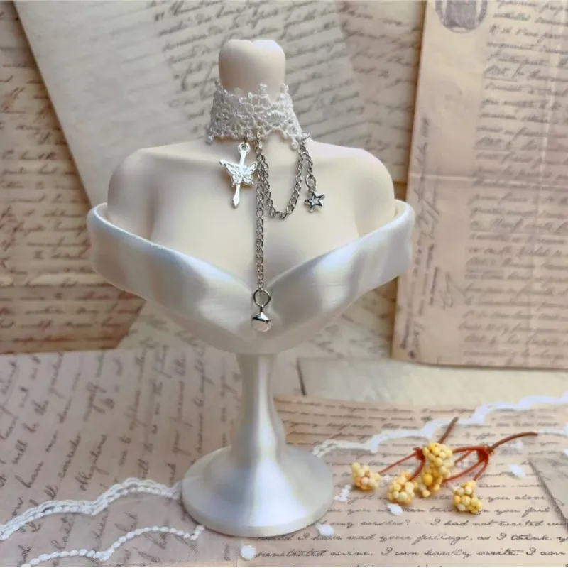 1/3 1/4 1/6 BJD Doll Jewellery Parts Necklace Sweet Lace Pearl Necklace Trendy BJD Collarbone Necklaces For BJD Doll Dress‑up